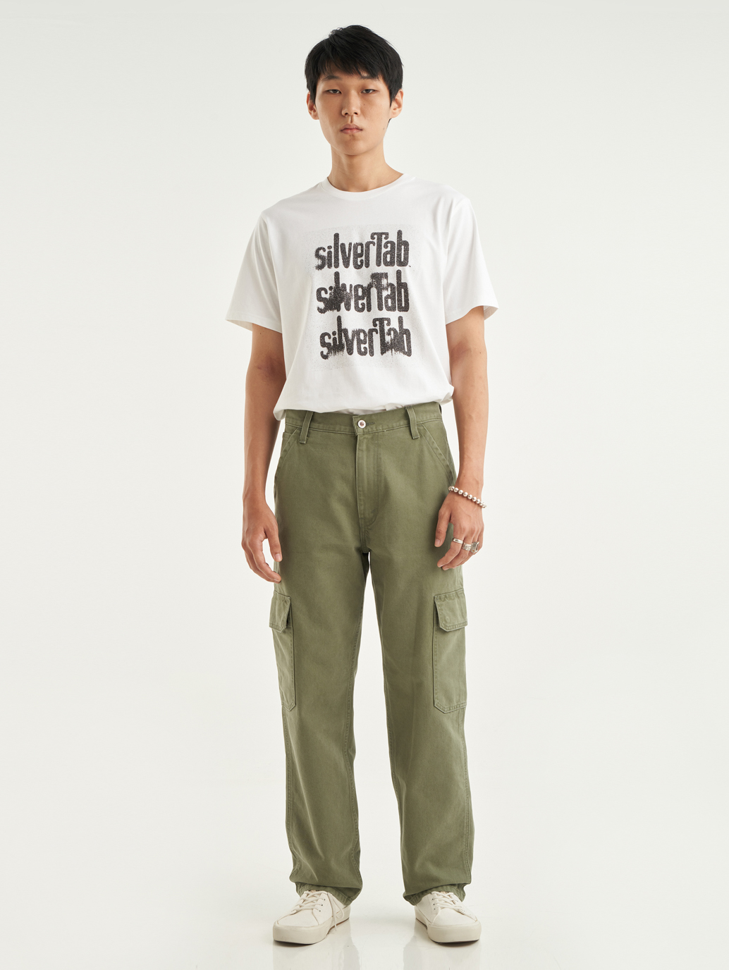 Green Loose Cargo Pants For Men - Levi's® SilverTab™ Range